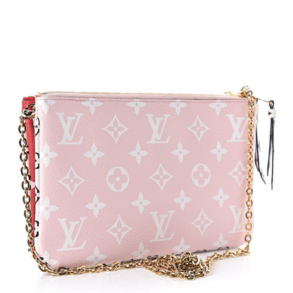 Louis Vuitton Monogram Giant Double Zip Pochette Rouge 3 of 10