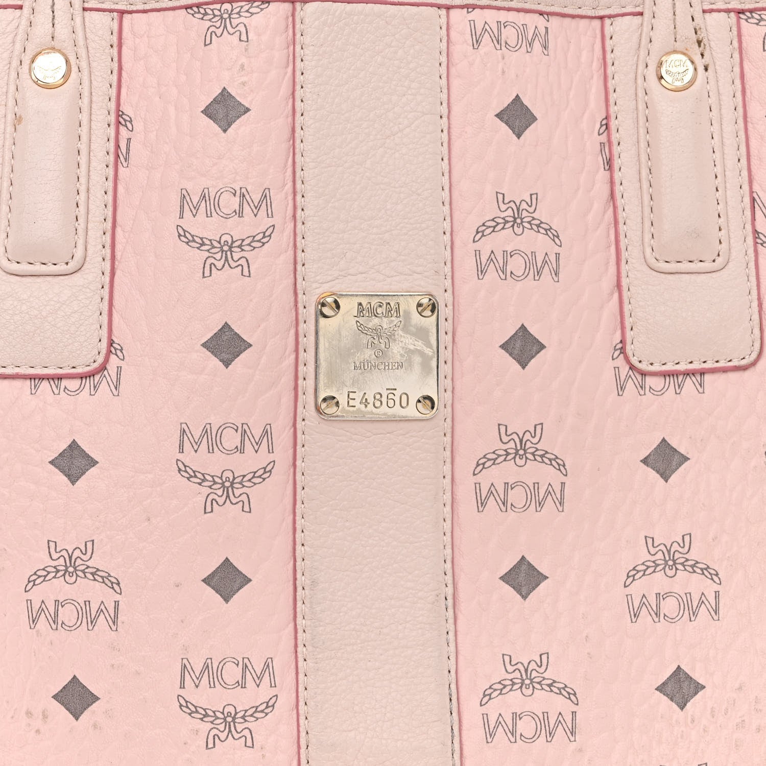 MCM Visetos Medium Liz Reversible Shopper Tote Soft Pink 10 of 22