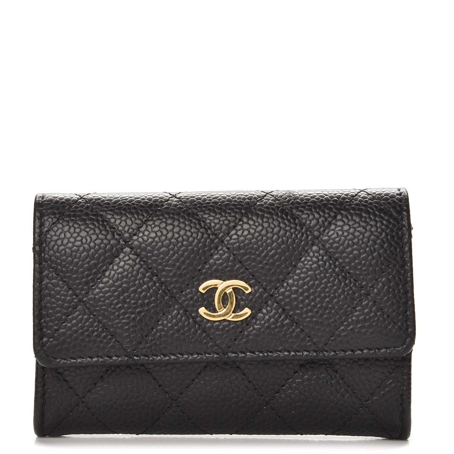 Chanel Caviar Quilted Flap Card Holder Black 1 of 9