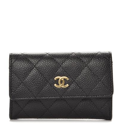 Chanel Caviar Quilted Flap Card Holder Black 1 of 9
