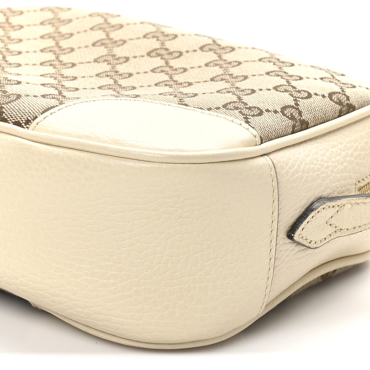 Gucci Monogram Dollar Calfskin Mini Bree Messenger Bag Beige Ebony Avoire 10 of 10