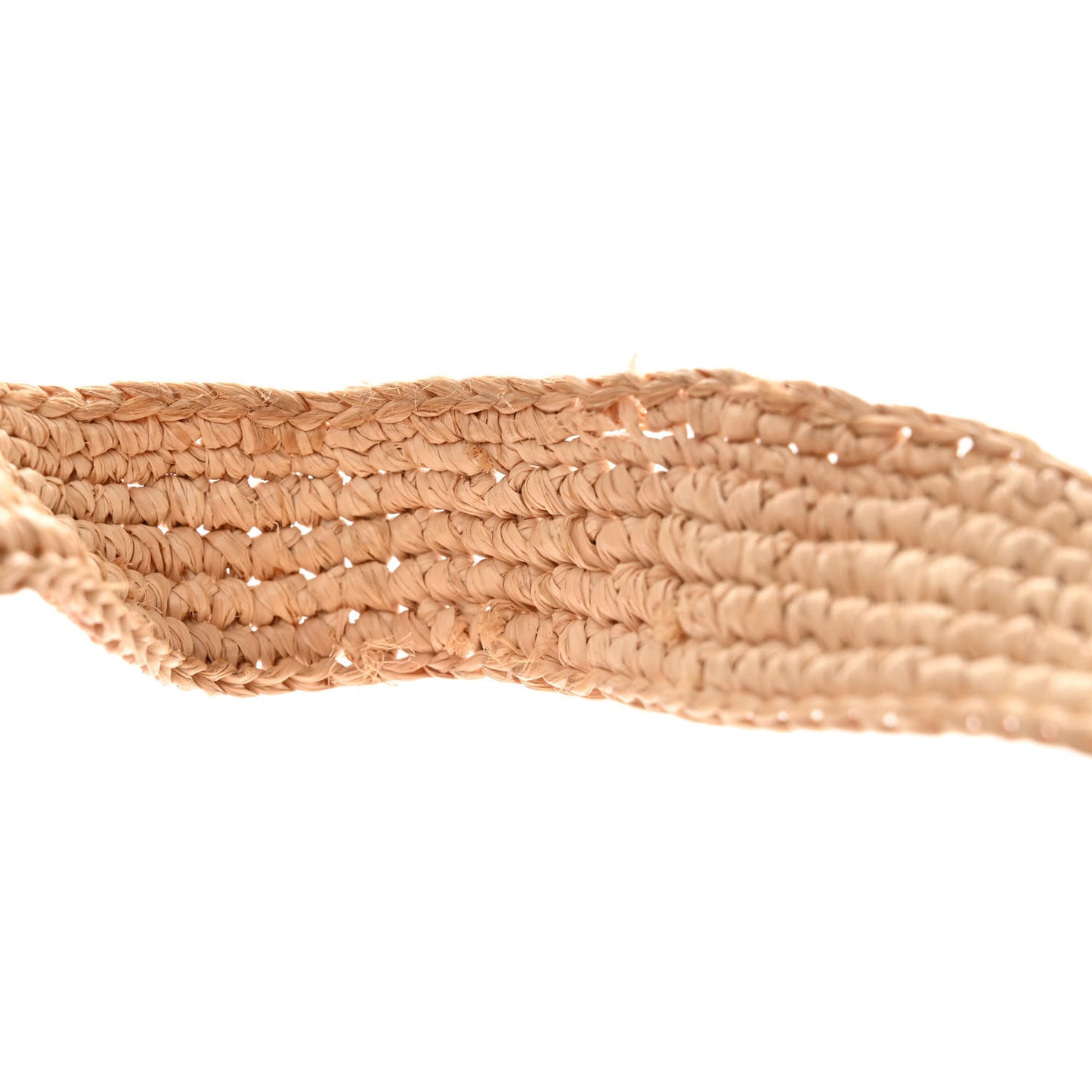 Raffia Mini Slit Tote Bag Natural Tan