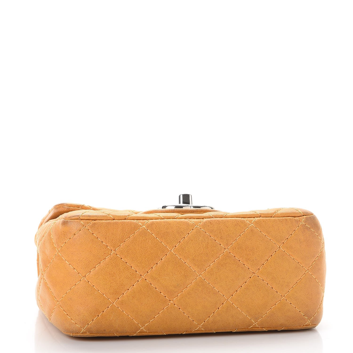 Chanel Glazed Lambskin Quilted Mini Bijoux Chain Square Flap Mango 4 of 18