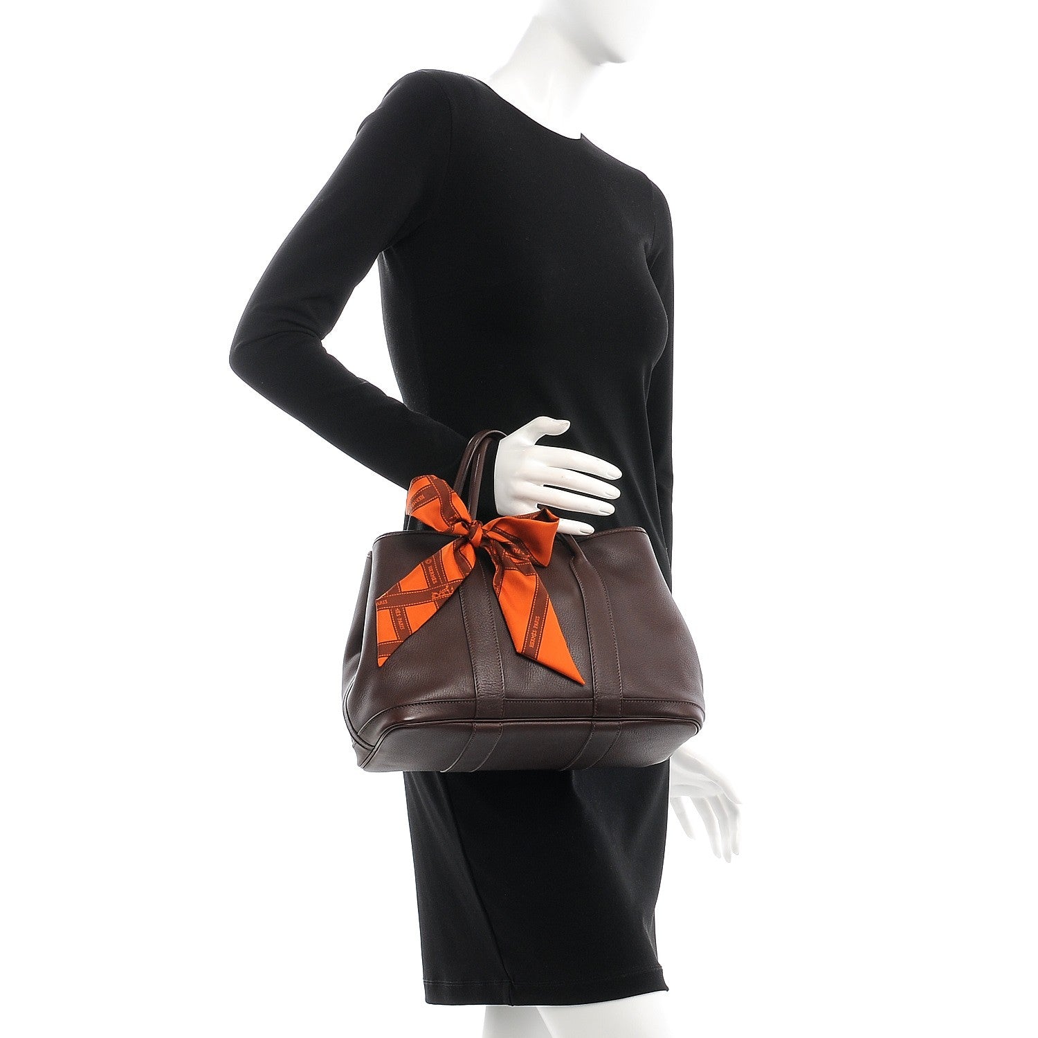 Hermes Swift Bolduc Twilly Garden Party TPM Chocolate 2 of 9