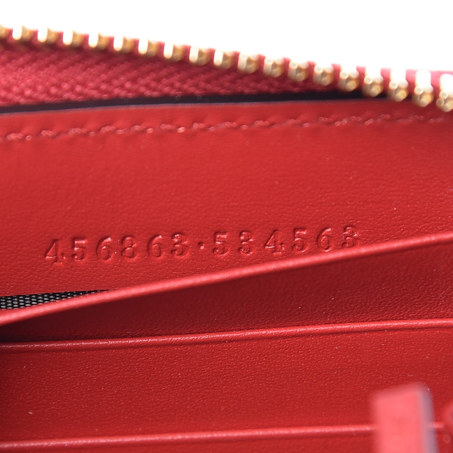 GG Supreme Monogram Kingsnake Heart Embroidered Zip Around Wallet Red