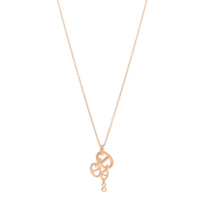 Hermes 18K Rose Gold Diamond Chaine D Ancre Enchainee Necklace MM 1 of 5