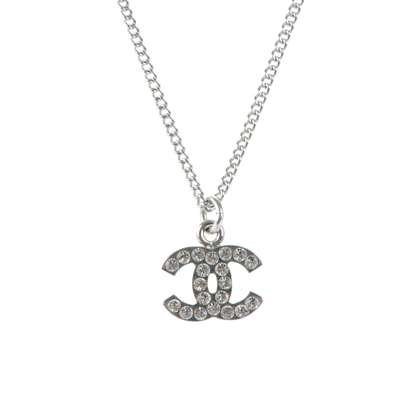 Crystal Timeless CC Necklace Silver