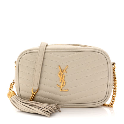 Saint Laurent Grain De Poudre Matelasse Monogram Mini Lou Camera Bag Crema Soft 1 of 10
