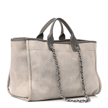 Chanel Canvas Large Deauville Tote Grey 3 of 11