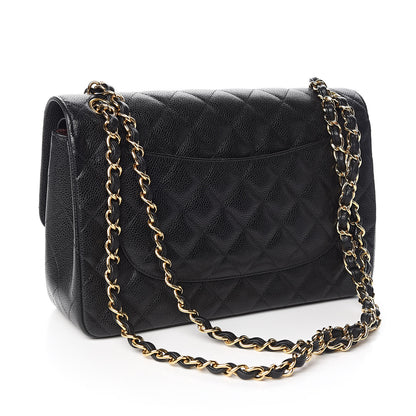 Chanel Caviar Quilted Jumbo Double Flap Black 3 of 11