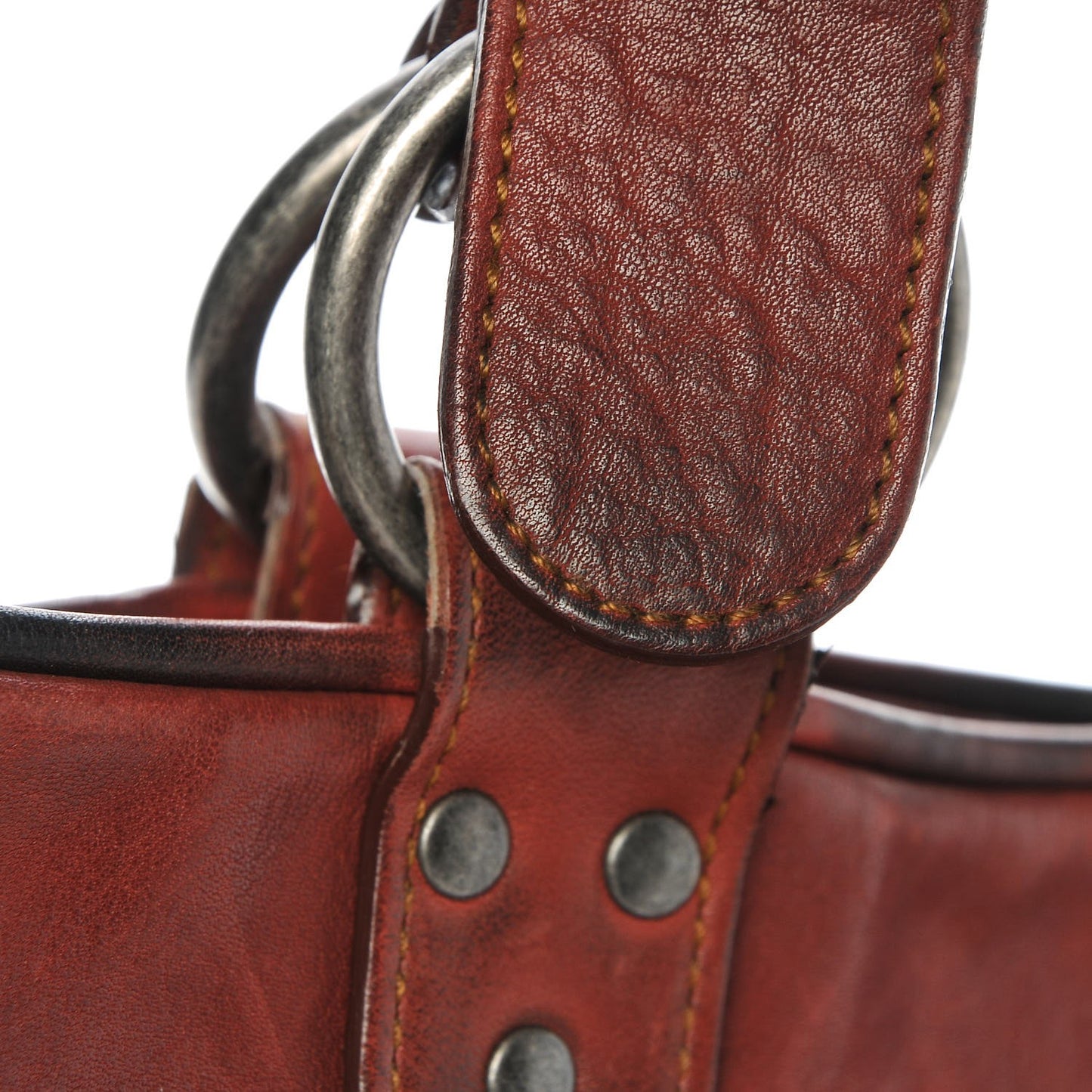 Calfskin Medium Gaucho Double Saddle Bag Red