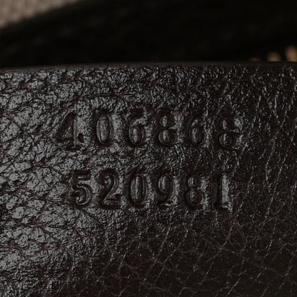 Gucci Monogram Vintage Web Medium Webby Bee Boston Dark Brown 7 of 10