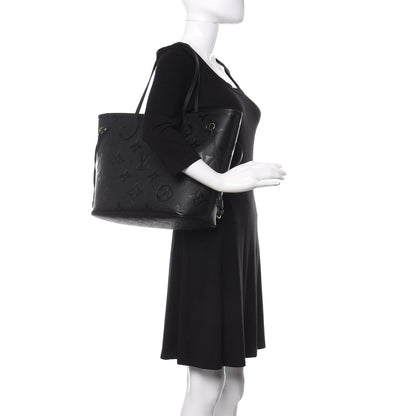 Louis Vuitton Empreinte Monogram Giant Neverfull MM Black 2 of 10