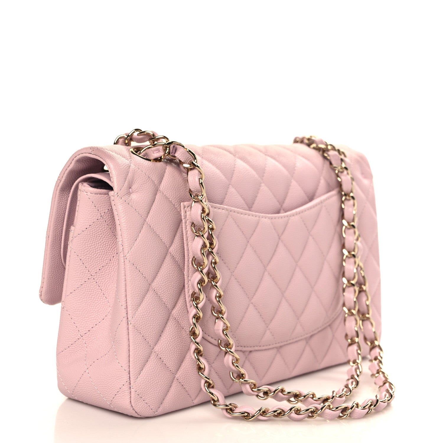 Chanel Caviar Quilted Medium Double Flap Light Pink 3 of 8