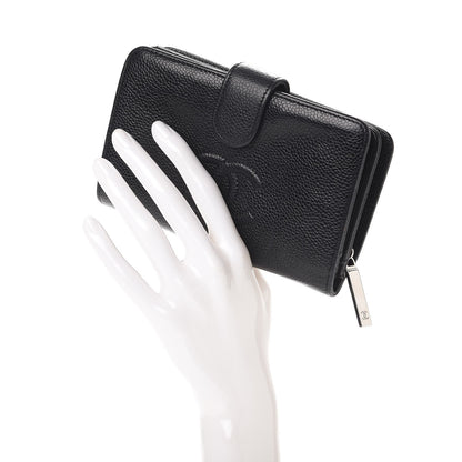 Chanel Caviar Timeless CC Zipped Pocket Wallet Black 2 of 9