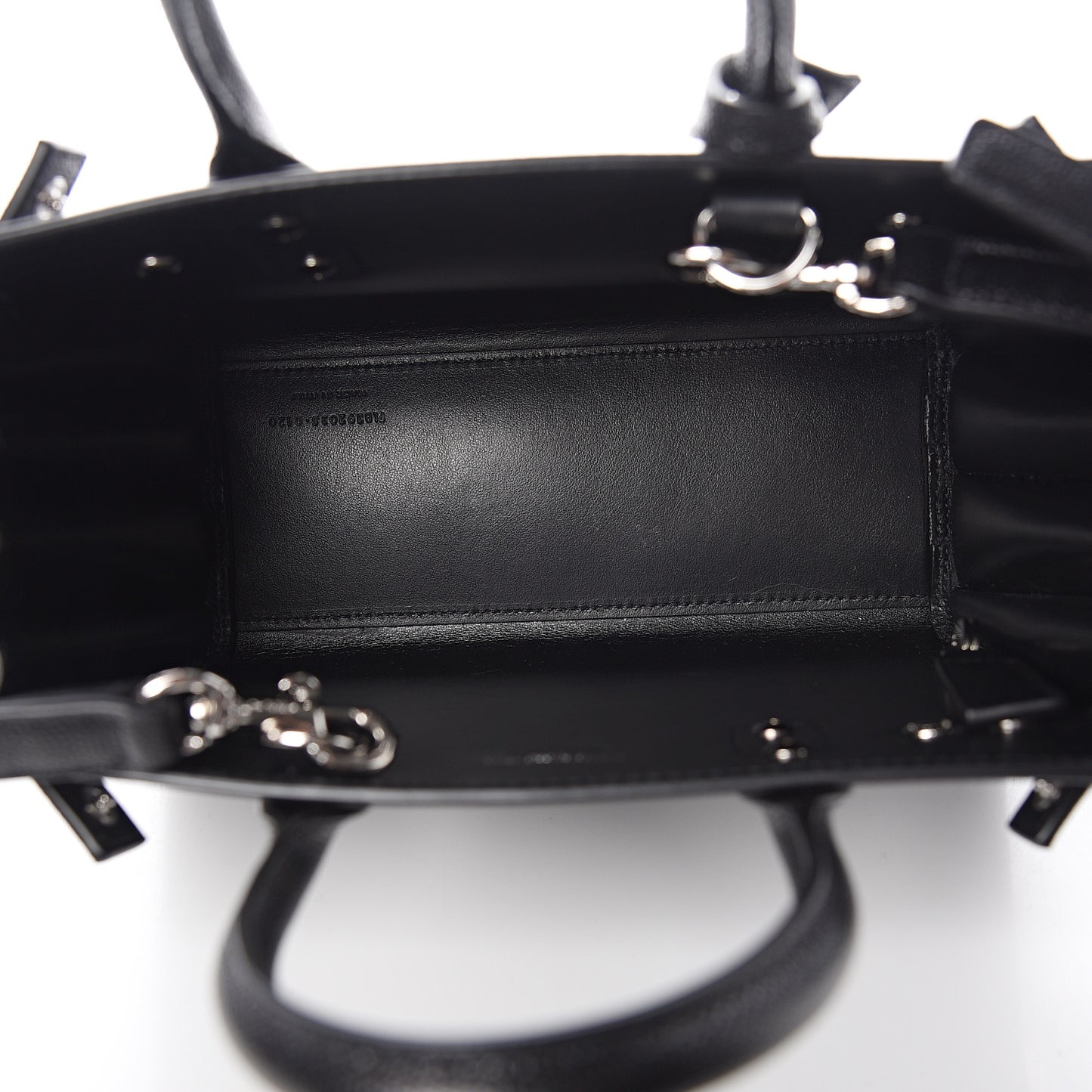 Grained Calfskin Nano Sac De Jour Black