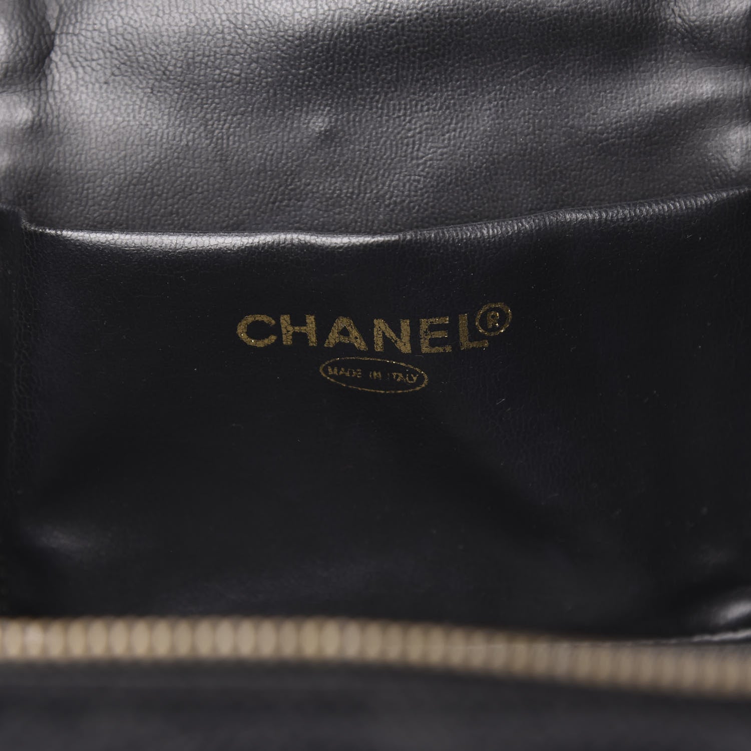 Chanel Caviar Vanity Cosmetic Case Black 6 of 10