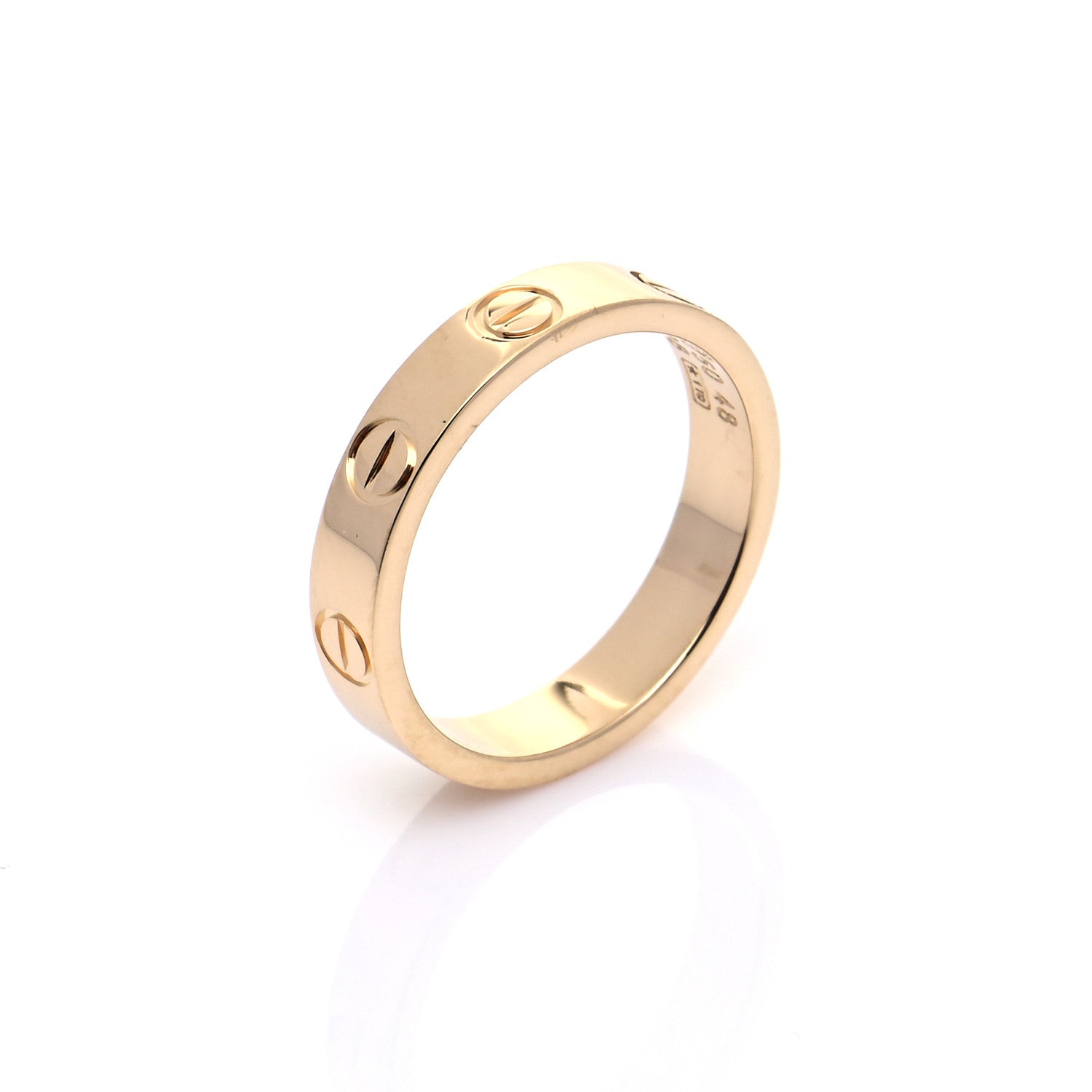 Cartier 18K Yellow Gold 3.5mm LOVE Wedding Band Ring 48 4.5 4 of 5