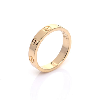 Cartier 18K Yellow Gold 3.5mm LOVE Wedding Band Ring 48 4.5 4 of 5