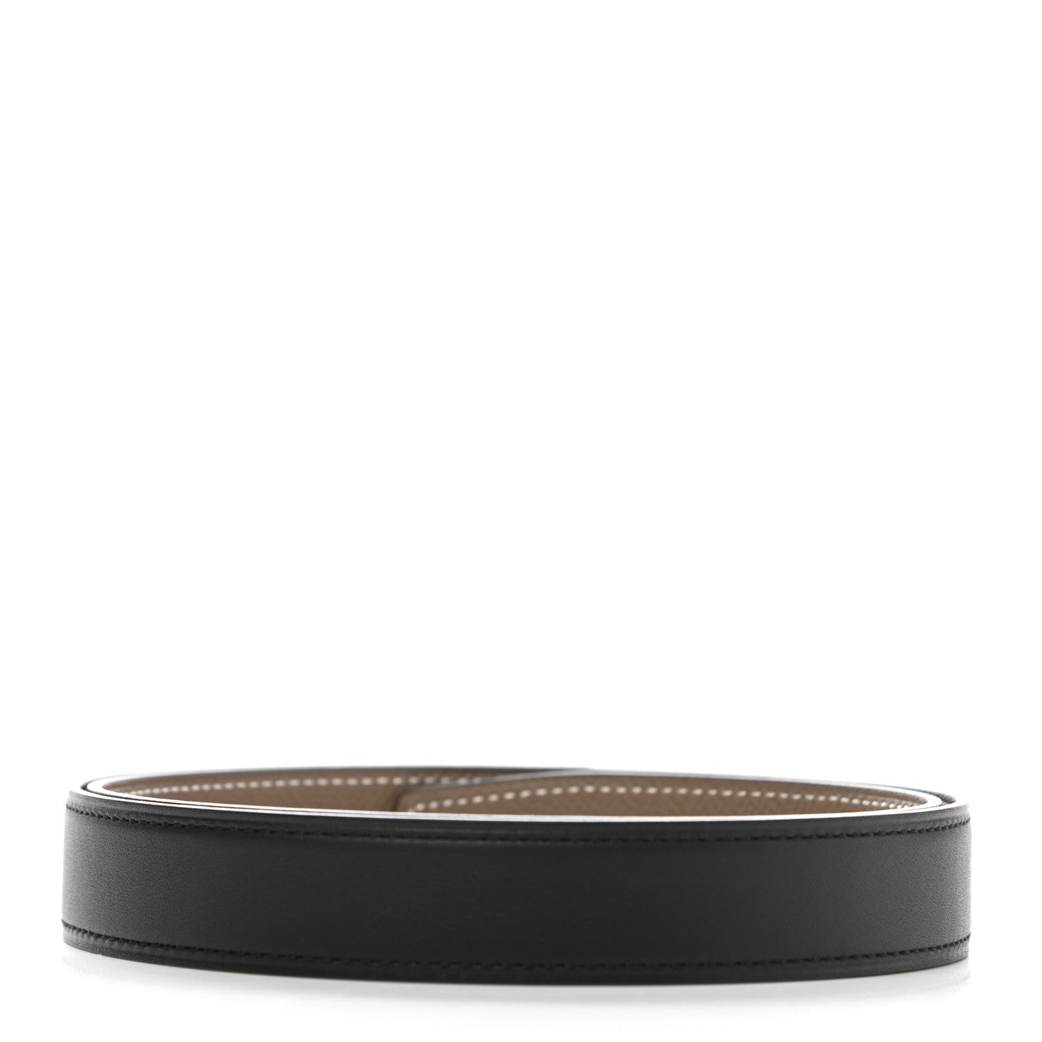 Hermes Swift Epsom 24mm Belt Strap 75 Black Etoupe 2 of 5