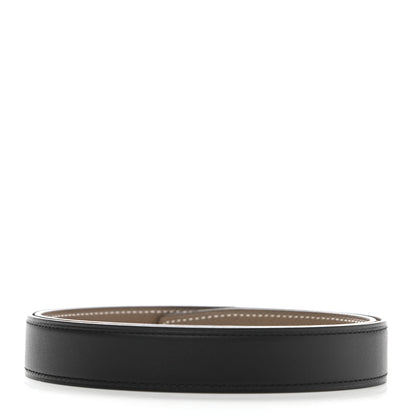 Hermes Swift Epsom 24mm Belt Strap 75 Black Etoupe 2 of 5