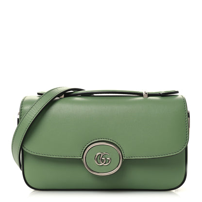 Gucci Senna Calfskin Petite GG Top Handle Shoulder Bag Green Soil Grass 1 of 13