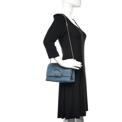 3.1 Phillip Lim 3.1 Denim Alix Soft Flap Clutch Washed Indigo 2 of 9