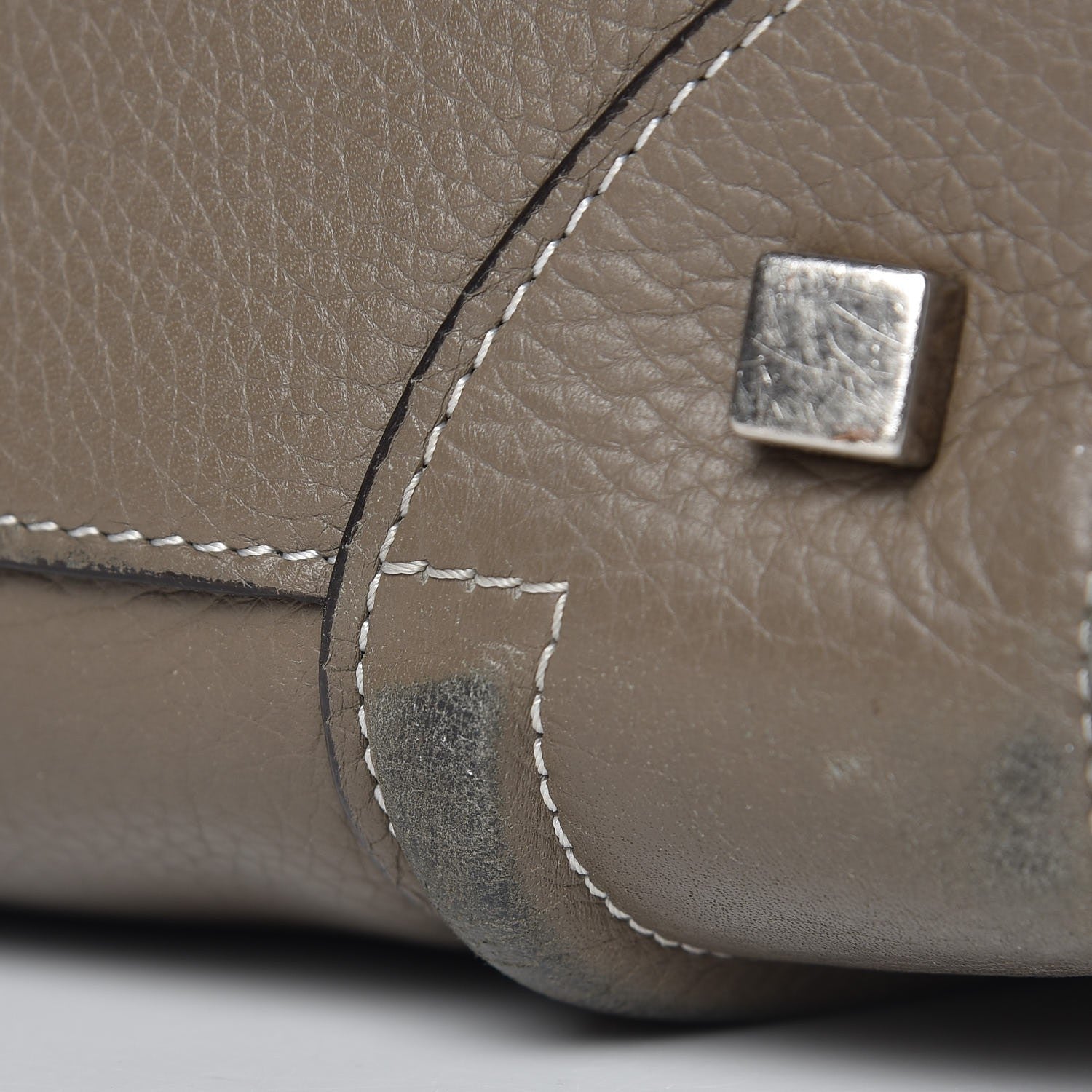 Celine Drummed Calfskin Mini Luggage Souris 16 of 26