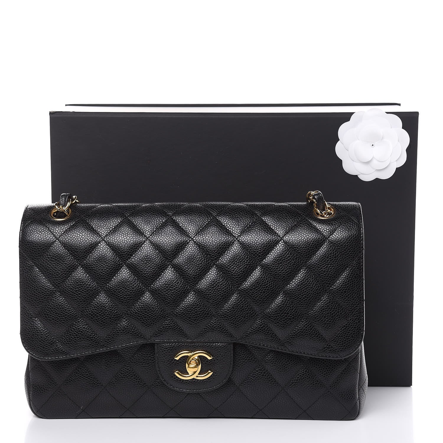 Chanel Caviar Quilted Jumbo Double Flap Black 11 of 11