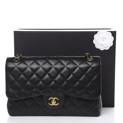 Chanel Caviar Quilted Jumbo Double Flap Black 11 of 11