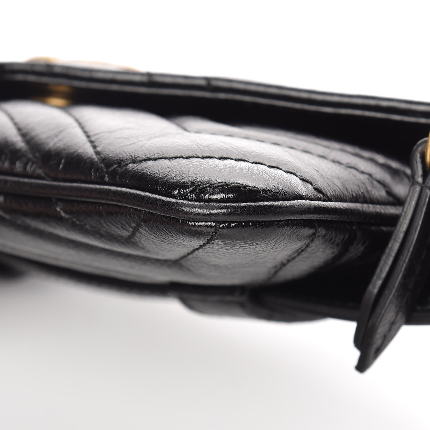 Gucci Calfskin Matelasse GG Marmont 2.0 Multi Belt Bag 85 34 Black 12 of 15