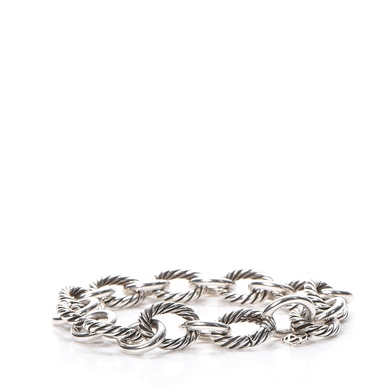 David Yurman Sterling Silver 12mm Large Oval Link Bracelet 3 of 6