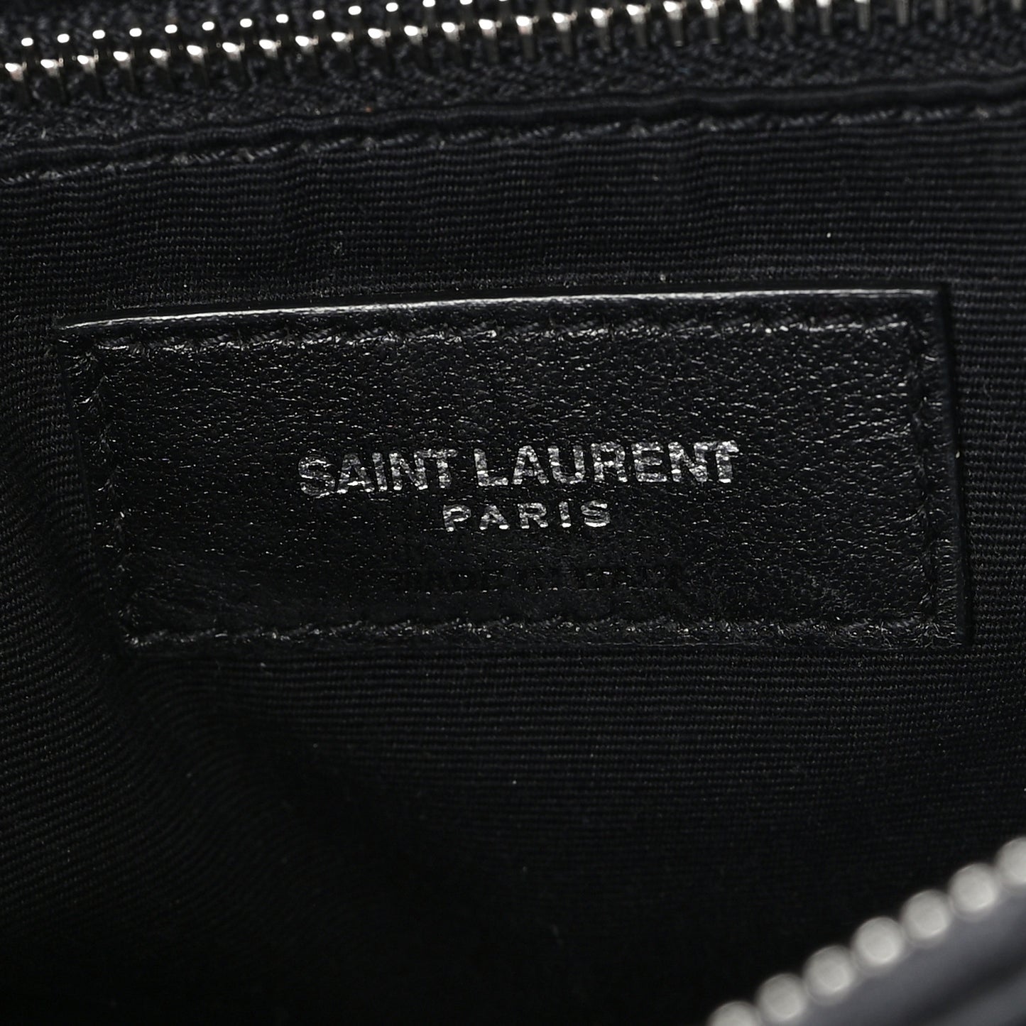 Calfskin Y Quilted Monogram Large Loulou Chain Satchel Black