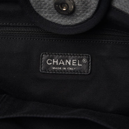 Chanel Canvas Deauville Large Tote Grey 7 of 15