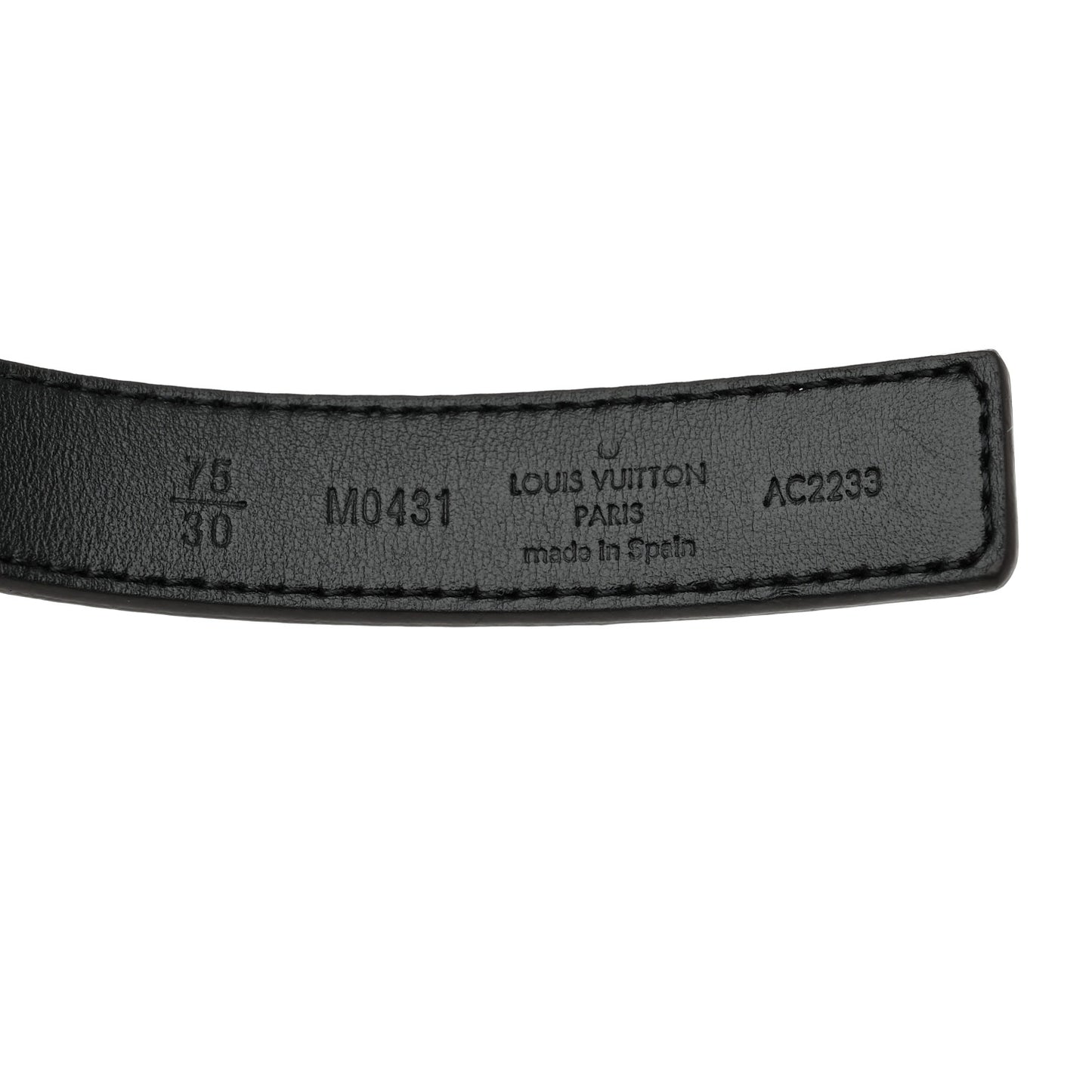 Calfskin Monogram 20mm LV Iconic Reversible Belt 75 30 Black
