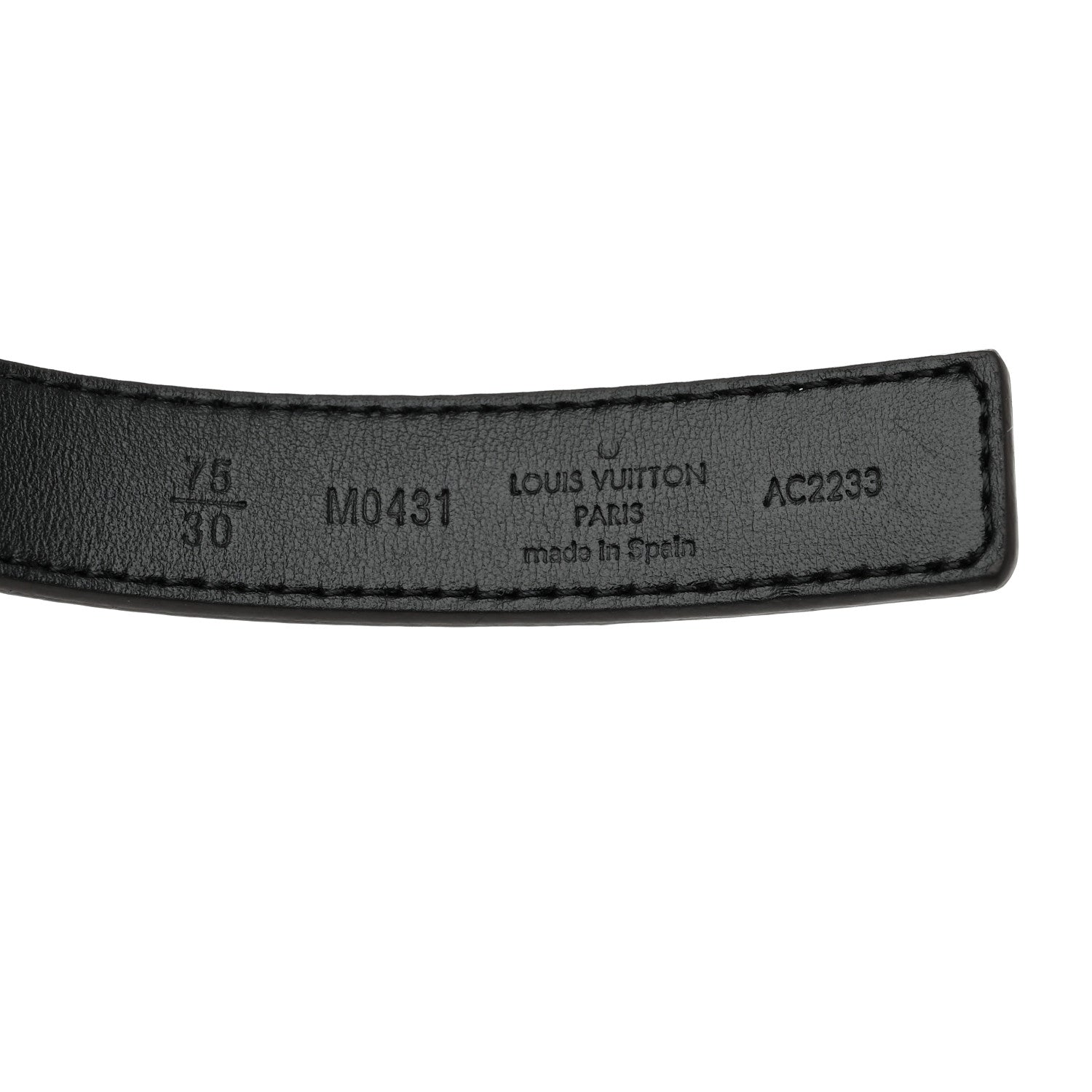 Louis Vuitton Calfskin Monogram 20mm LV Iconic Reversible Belt 75 30 Black 4 of 6