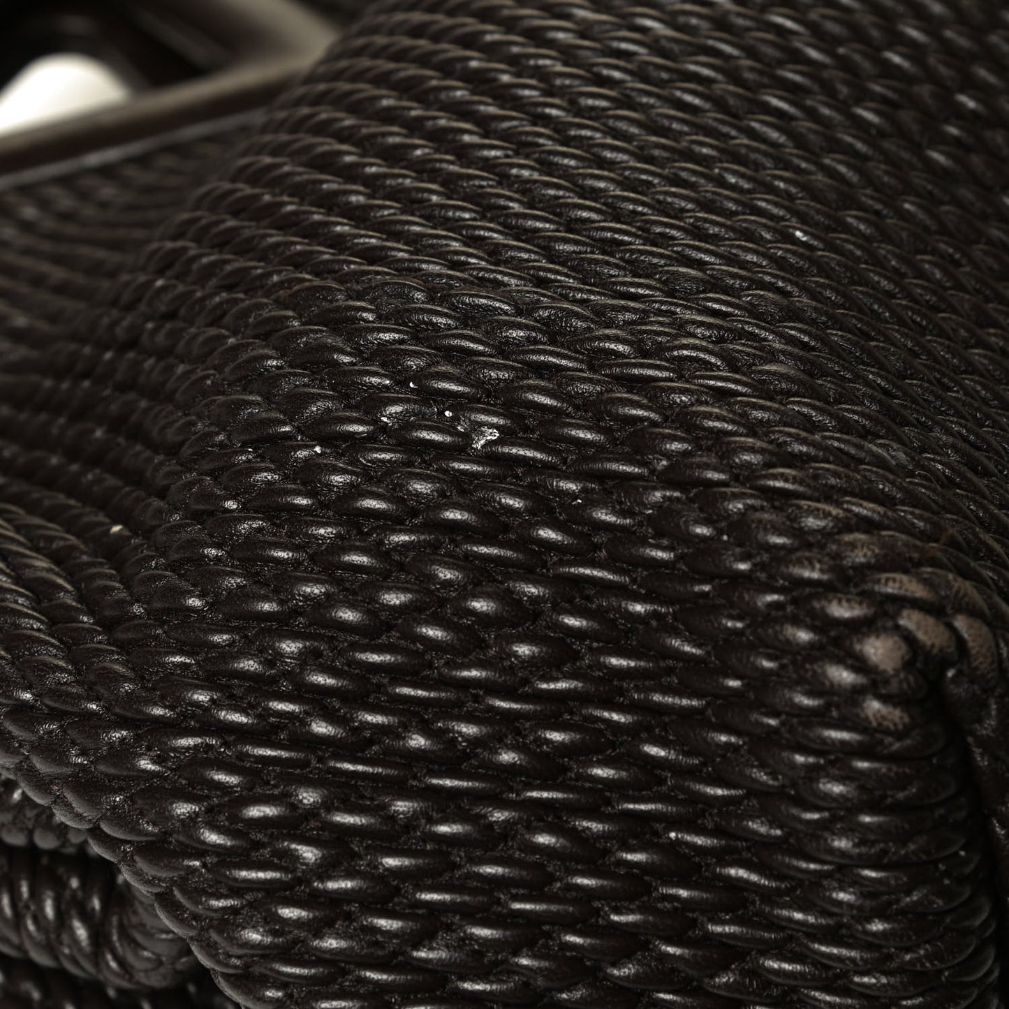 Lambskin Knit Small The Point Triangle Bag Black