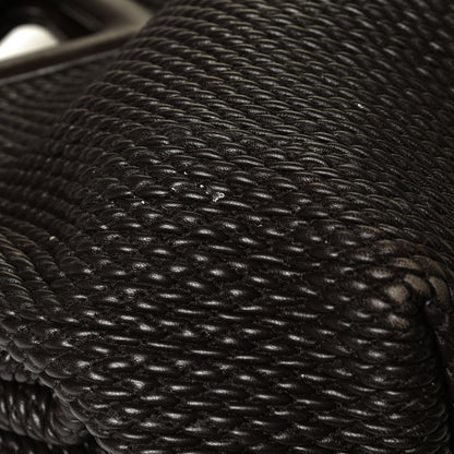 Bottega Veneta Lambskin Knit Small The Point Triangle Bag Black 12 of 12