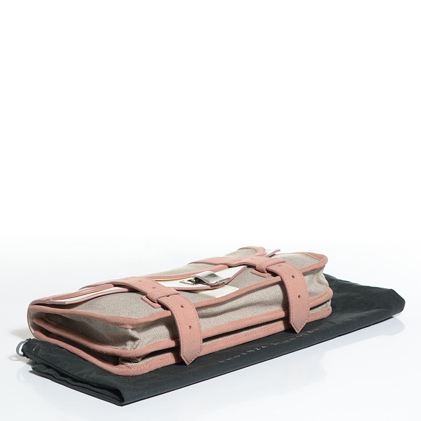 Linen Suede PS1 Pochette Clutch Rose
