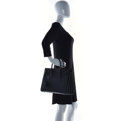 Saint Laurent Grained Calfskin Small Sac De Jour Black 4 of 15