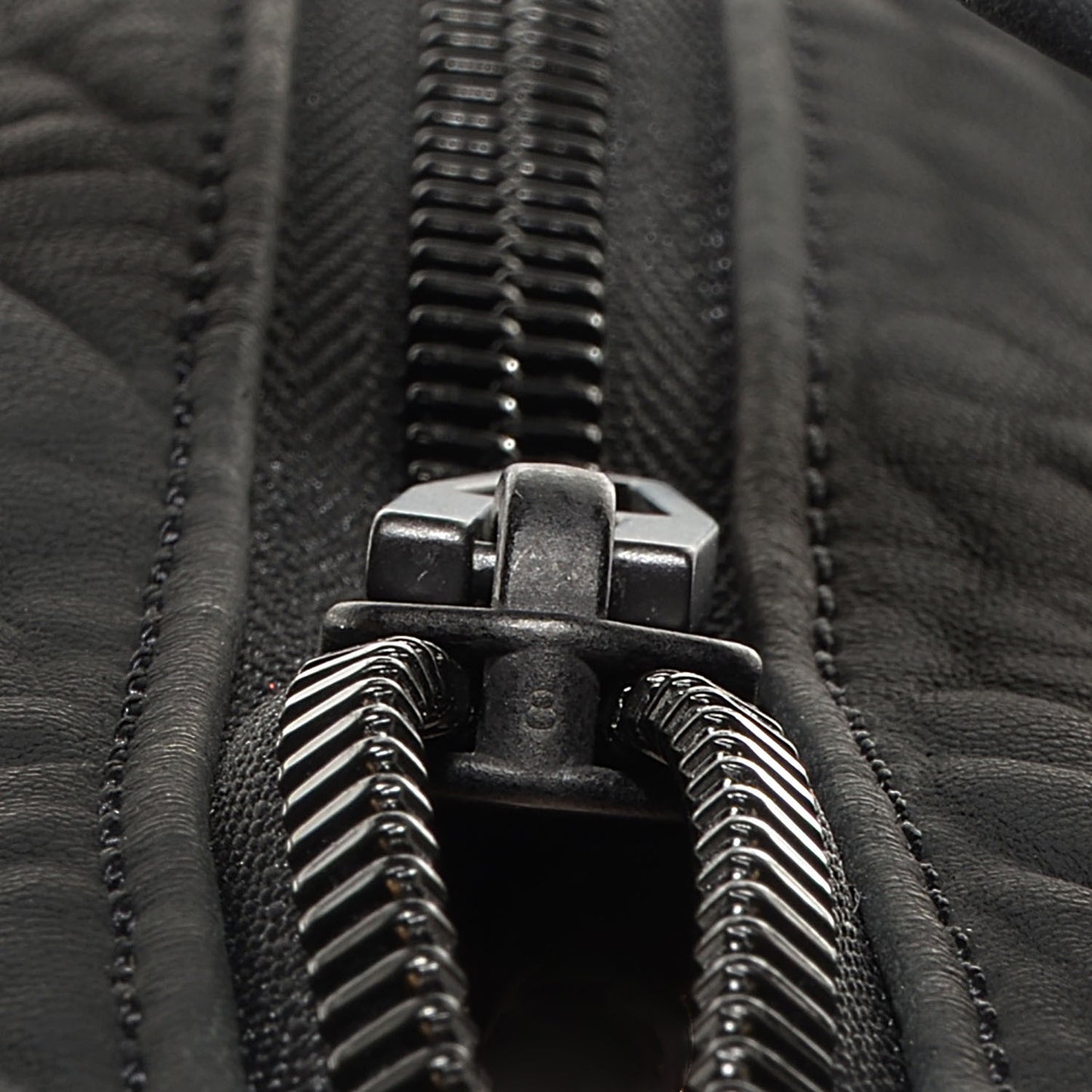 Pebbled Lambskin Rocco Duffel Matte Black w Iridescent Hardware
