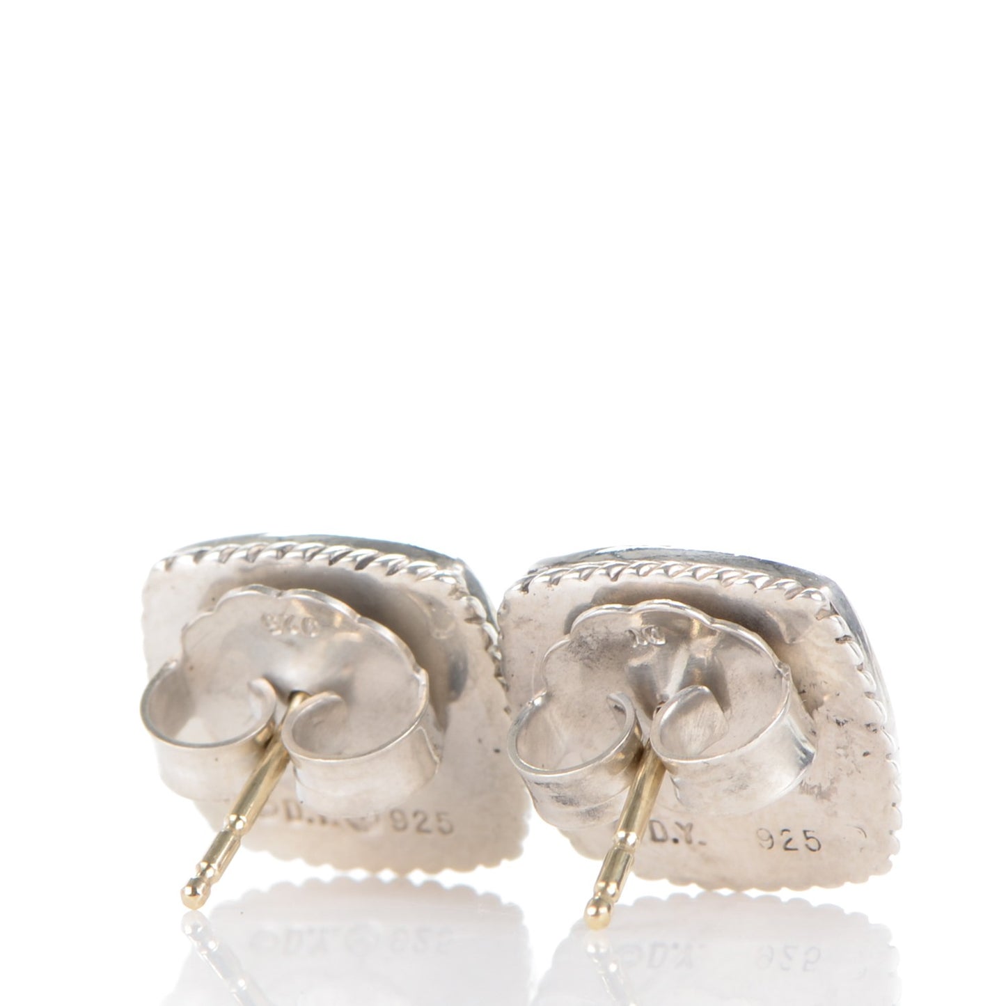 Sterling Silver Diamond 7mm Pave Albion Earrings