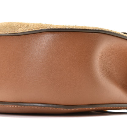 Chloe Suede Smooth Calfskin Drew Shoulder Bag Milky Coffee 10 of 10