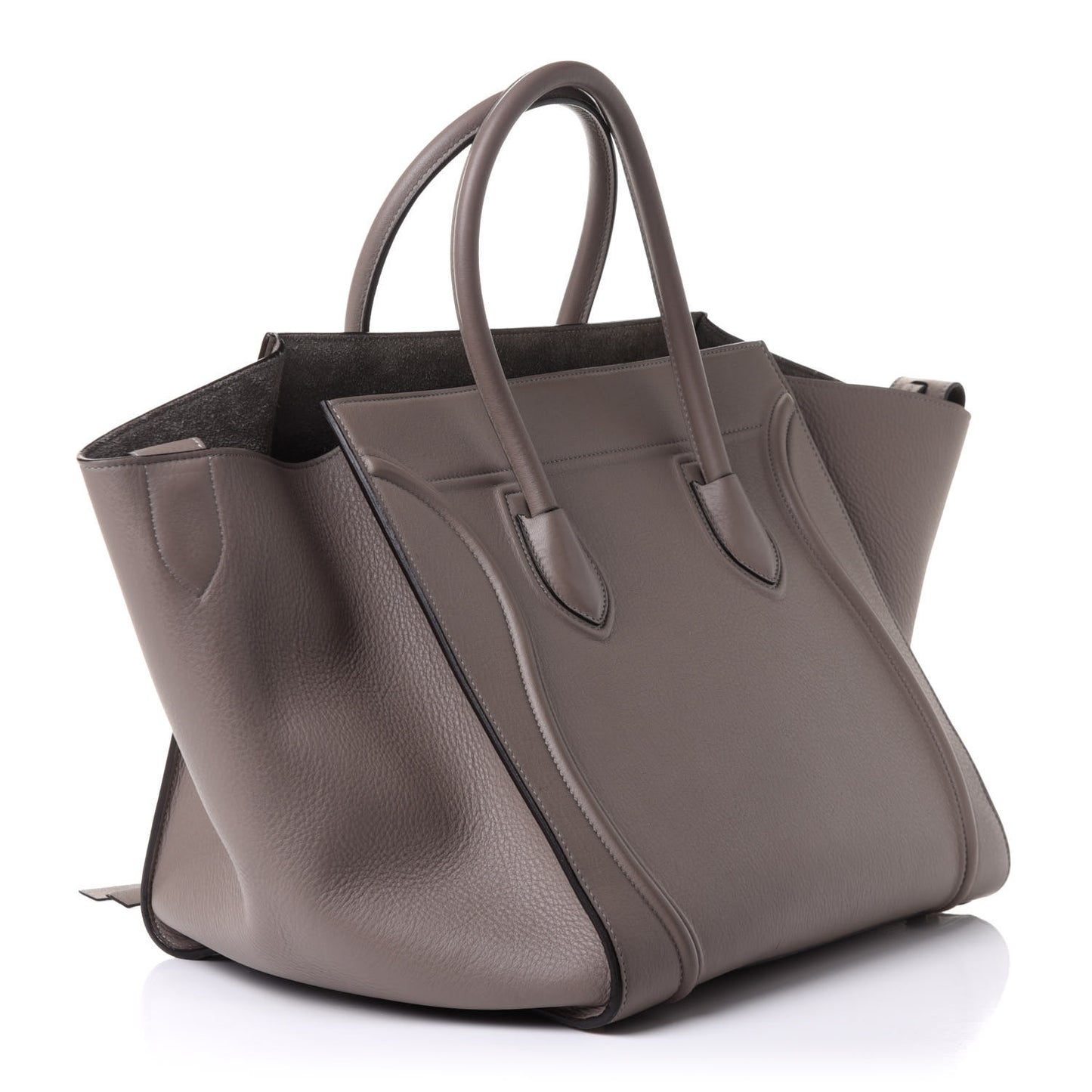 Supple Calfskin Medium Phantom Luggage Grey