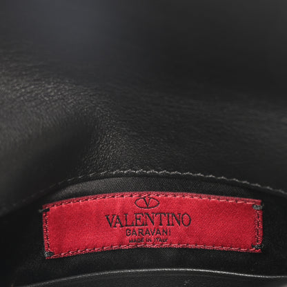 Valentino Garavani Vitello Medium Rockstud Envelope Flat Wristlet Pouch Black 6 of 9