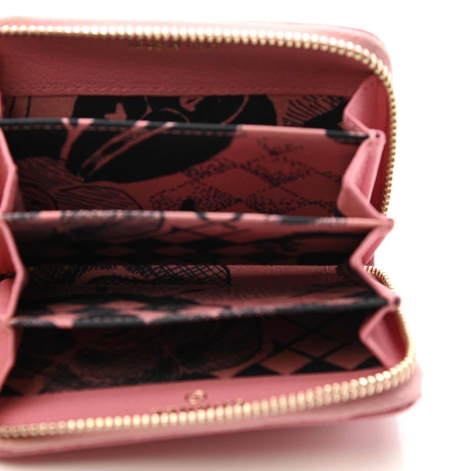 Chanel Goatskin Camellia Zip Coin Purse Pink 5 of 8