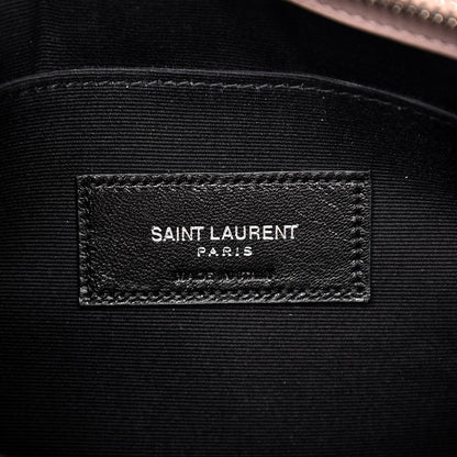 Saint Laurent Calfskin Matelasse Chevron Monogram A5 Wristlet Rose Poudre 6 of 10