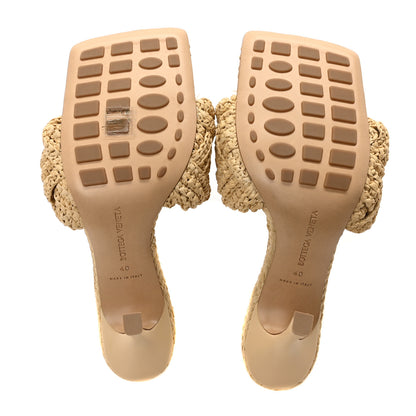 Bottega Veneta Raffia Intrecciato Lido Mule 90 Sandals 40 Cane Sugar 6 of 8