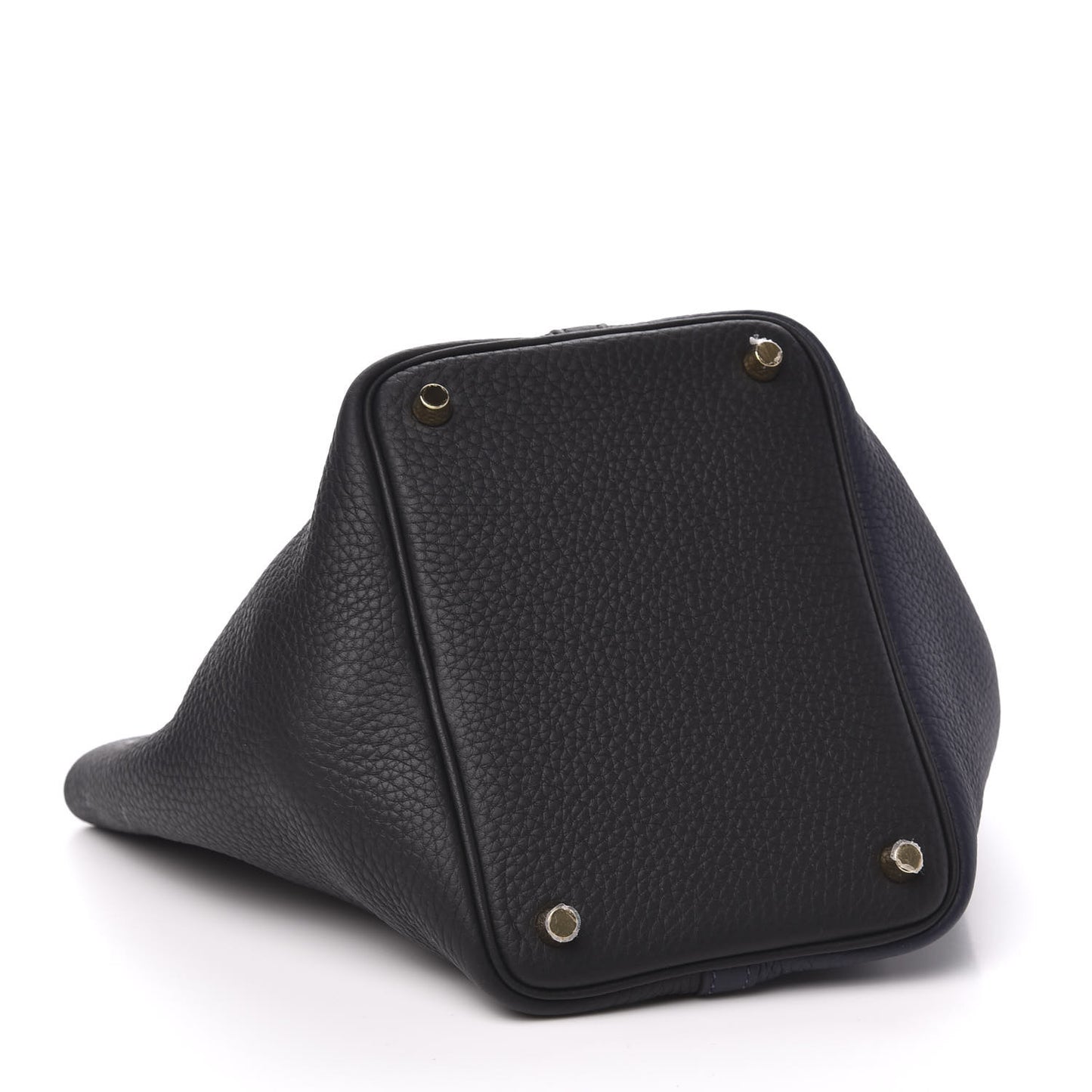 Taurillon Clemence Casaque Picotin Lock 18 PM Blue Nuit Black Bleu Frida