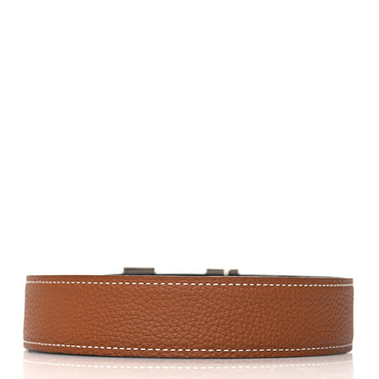 Hermes Box Togo 32mm H Belt 85/34 Black Gold 2 of 5